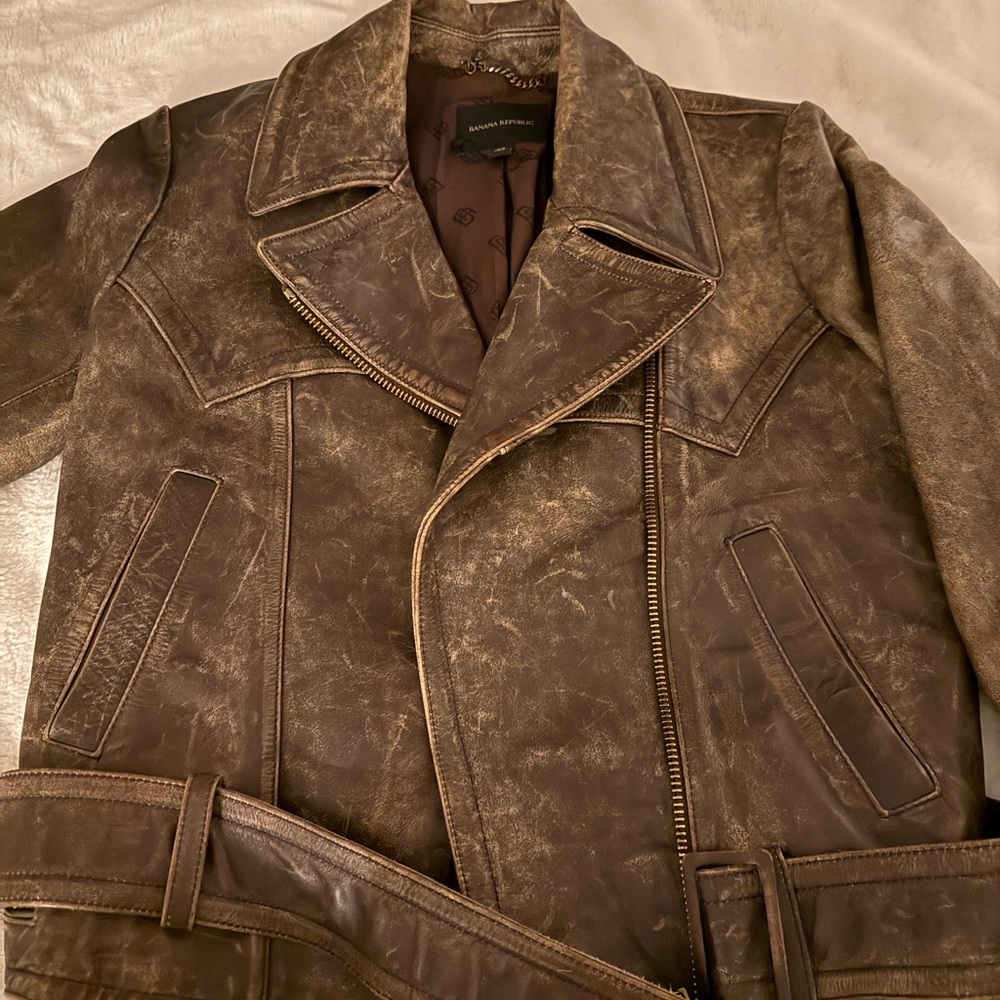 Banana Republic Dark Brown Leather Jacket - Picture 7 of 7